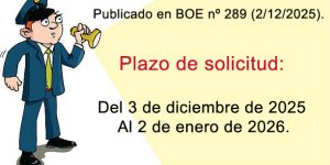 Publicado convocatoria la plaza de vigilante en el BOE.